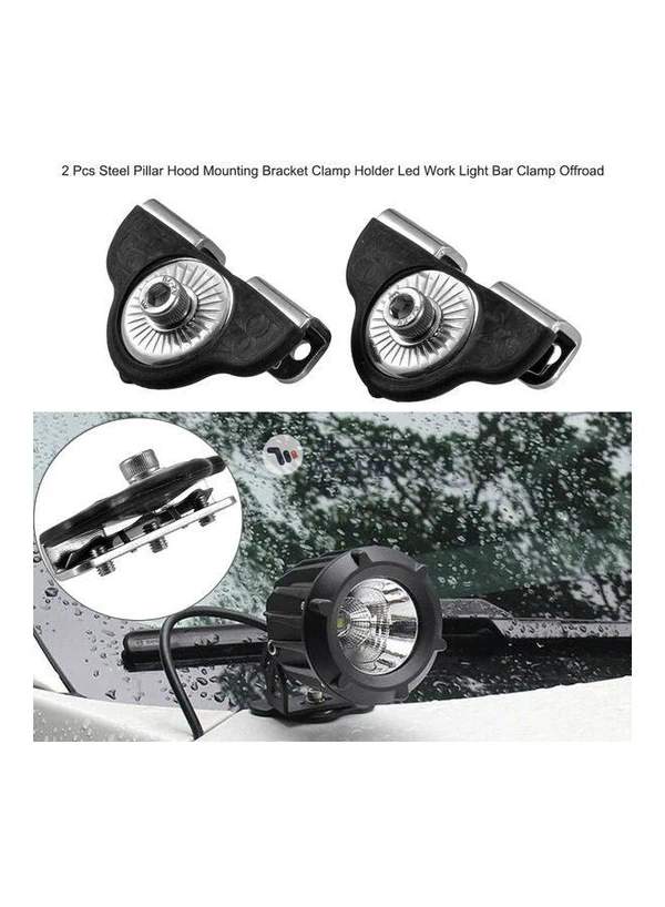 Generic 2-Piece Steel Hood Mounting Bracket Clamp Holder