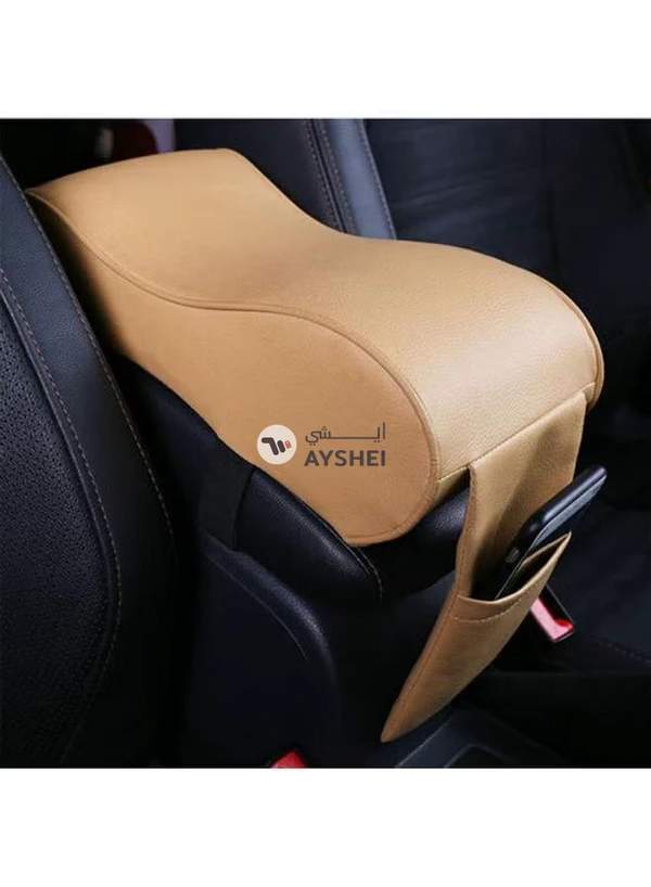 Generic Car Armrest Cushion With Mobile Storage Pocket