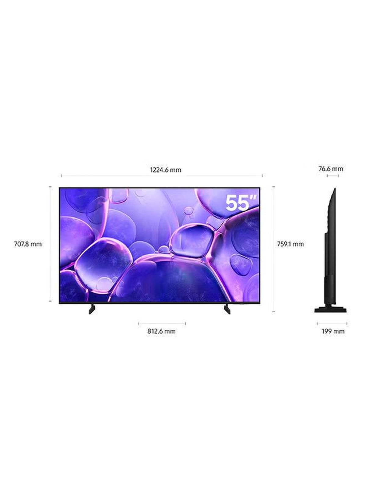Samsung 55 Inch Crystal UHD TV, U8000F, 4K, Crystal Processor 4K, MetalStream Design, Knox Security, Endless Free Content, Smart TV, UA55U8000FUXZN (2025 - UAE Version)-1-1