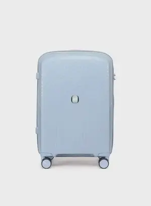 British Tourister 3 Piece Polyproplene Hard Side Spiner Luggage Trolley Set 20/24/28 Inch - Grey Blue