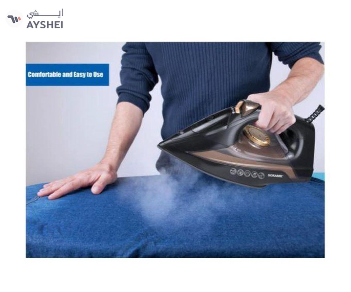 Sonashi Steam Iron with Ceramic Coated Soleplate/Self Clean Function,1 kg 2200 W-5-5