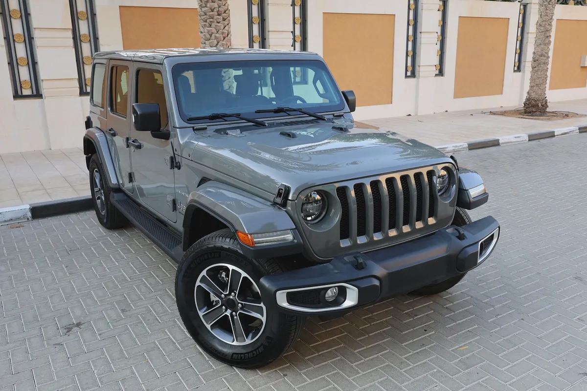 JEEP WRANGLER SAHARA UNLIMITED PLUS - GCC SPECS - UNDER WARRANTY / SERVICE CONTRACT - ACCIDENT FREE-1-1