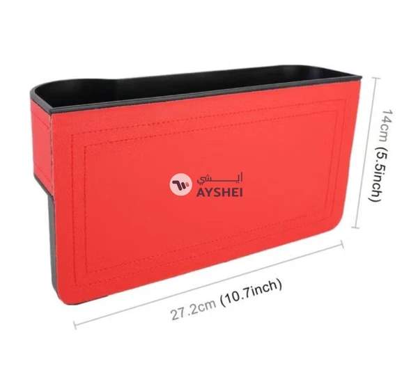 FED 2-Piece Car Multi-Functional Seat Console Leather Boxes