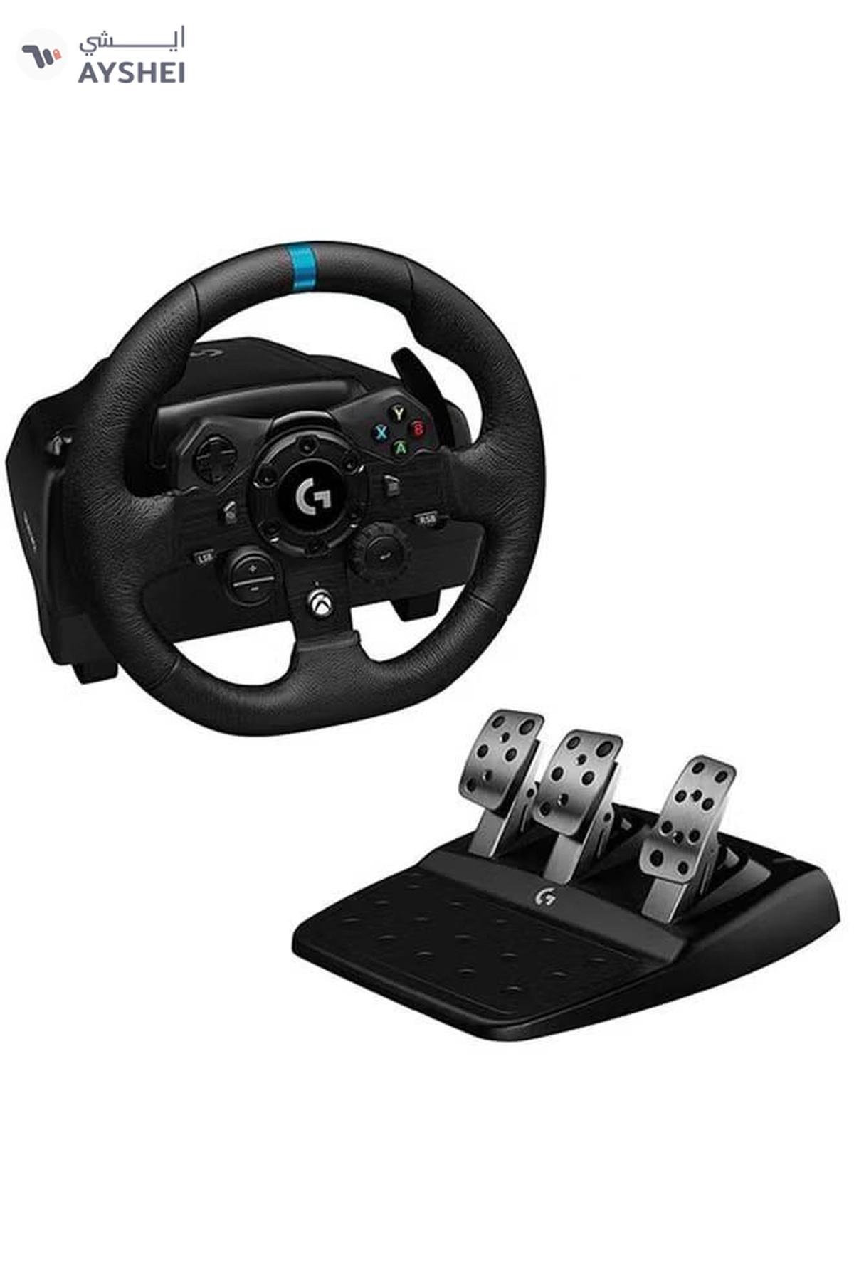 Logitech G923 Wireless Racing Wheel And Pedals For Xbox featuring Trueforce Up to 1000 Hz Force Feedback, Responsive Pedal, Dual Clutch Launch Control, And Genuine Leather Wheel Cover-0-0