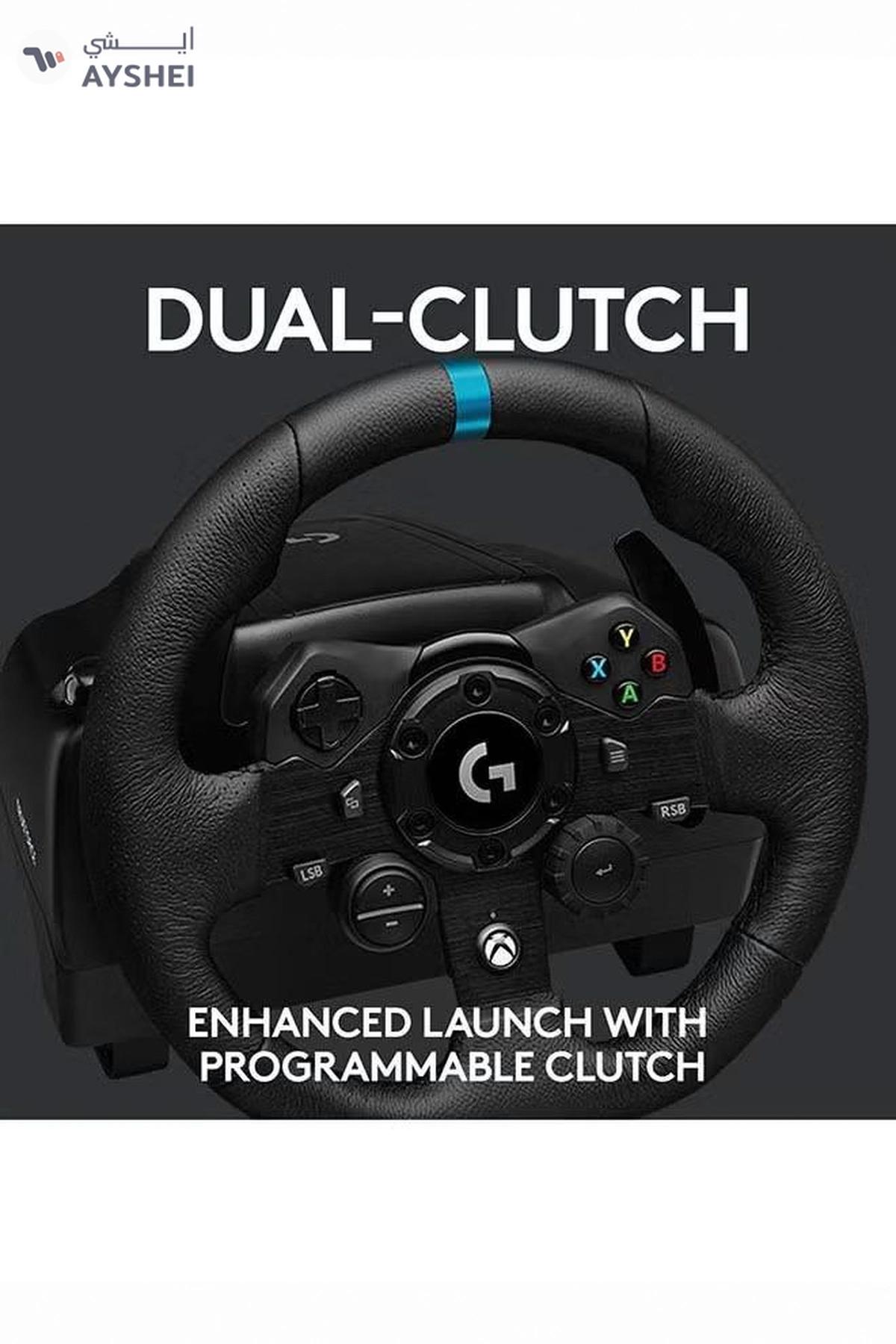 Logitech G923 Wireless Racing Wheel And Pedals For Xbox featuring Trueforce Up to 1000 Hz Force Feedback, Responsive Pedal, Dual Clutch Launch Control, And Genuine Leather Wheel Cover-1-portrait