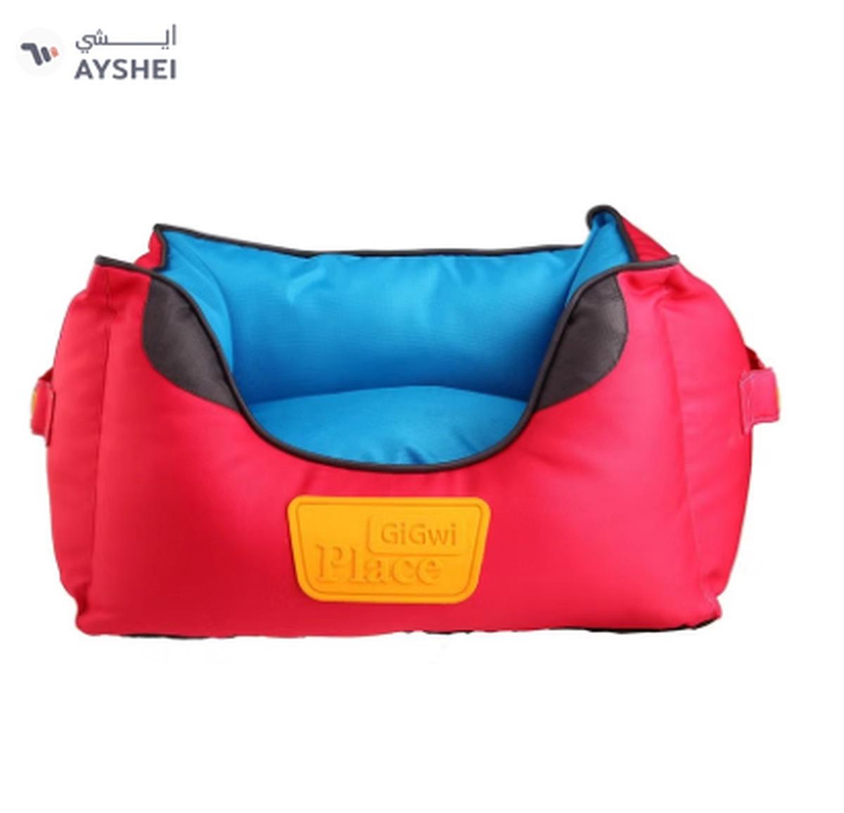 GiGwi Place Soft Bed Blue & Red S : L-45 / W-35 / H-21 cm-0-landscape