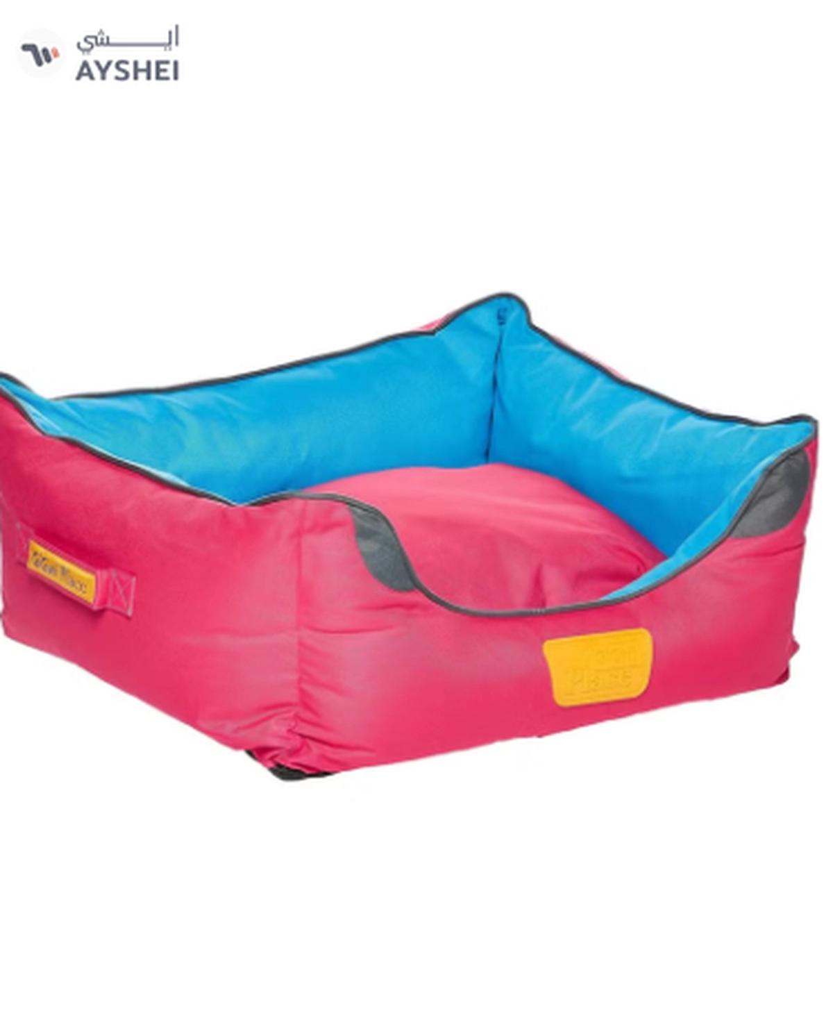 GiGwi Place Soft Bed Blue & Red S : L-45 / W-35 / H-21 cm-1-1