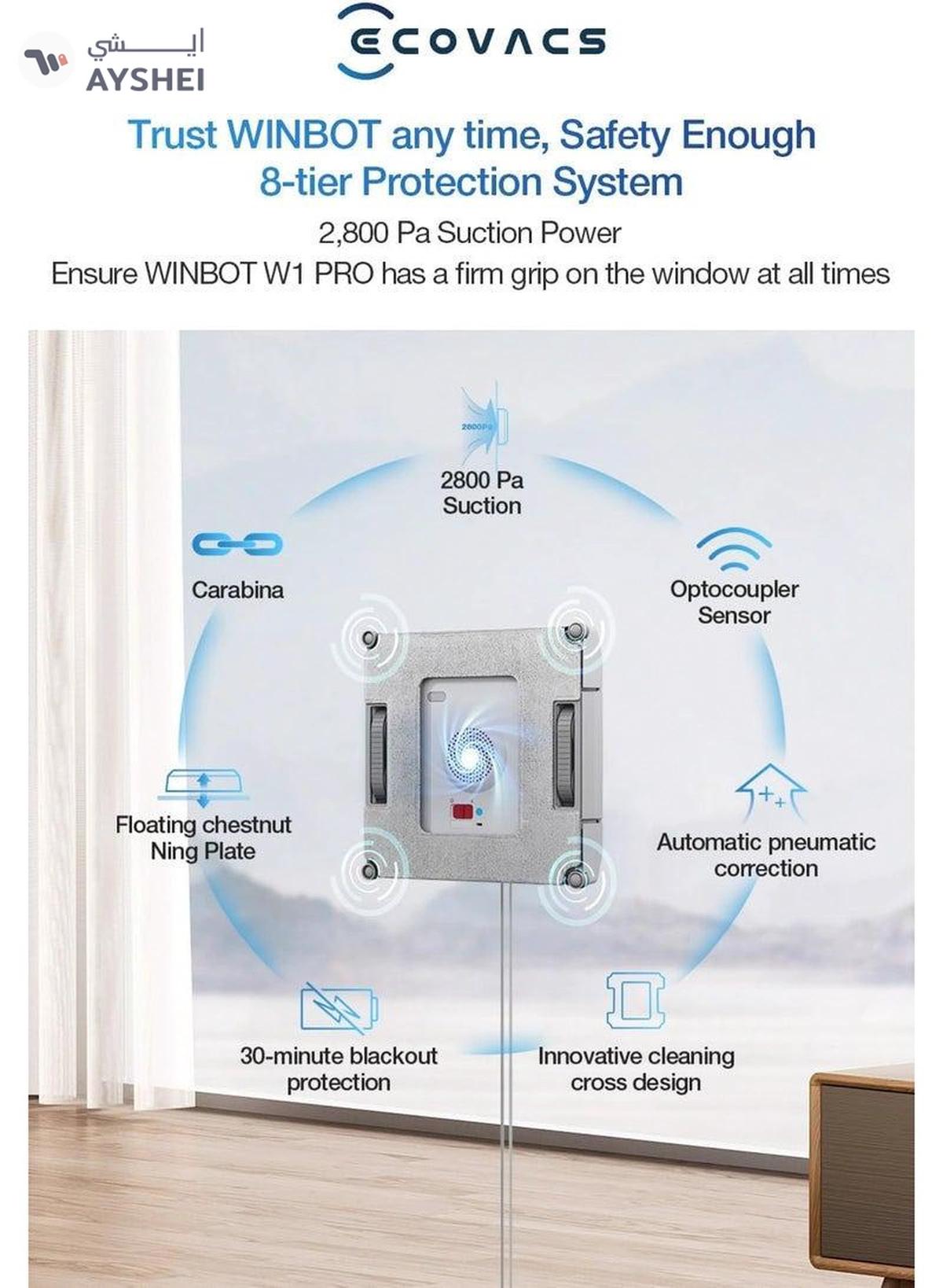 ecovacs Window Cleaning Robot Vacuum Winbot W1 Pro-4-4