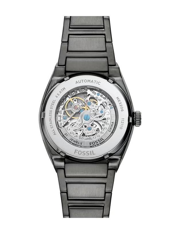 Fossil Men's Everett Round Shape Stainless Steel Automatic Wrist Watch ME3206 - 42 mm - Grey