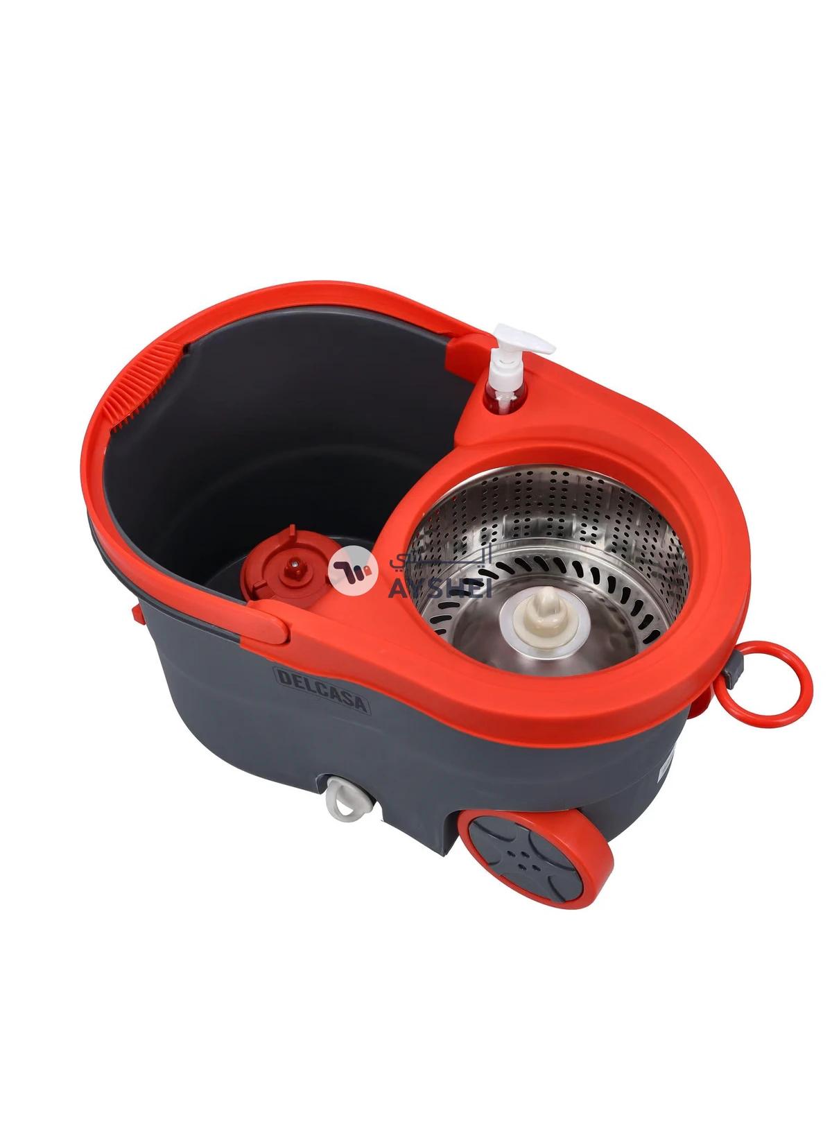 DELCASA Spin Easy Mop with Steel Drum Microfiber Mop Head DC2358-0-portrait