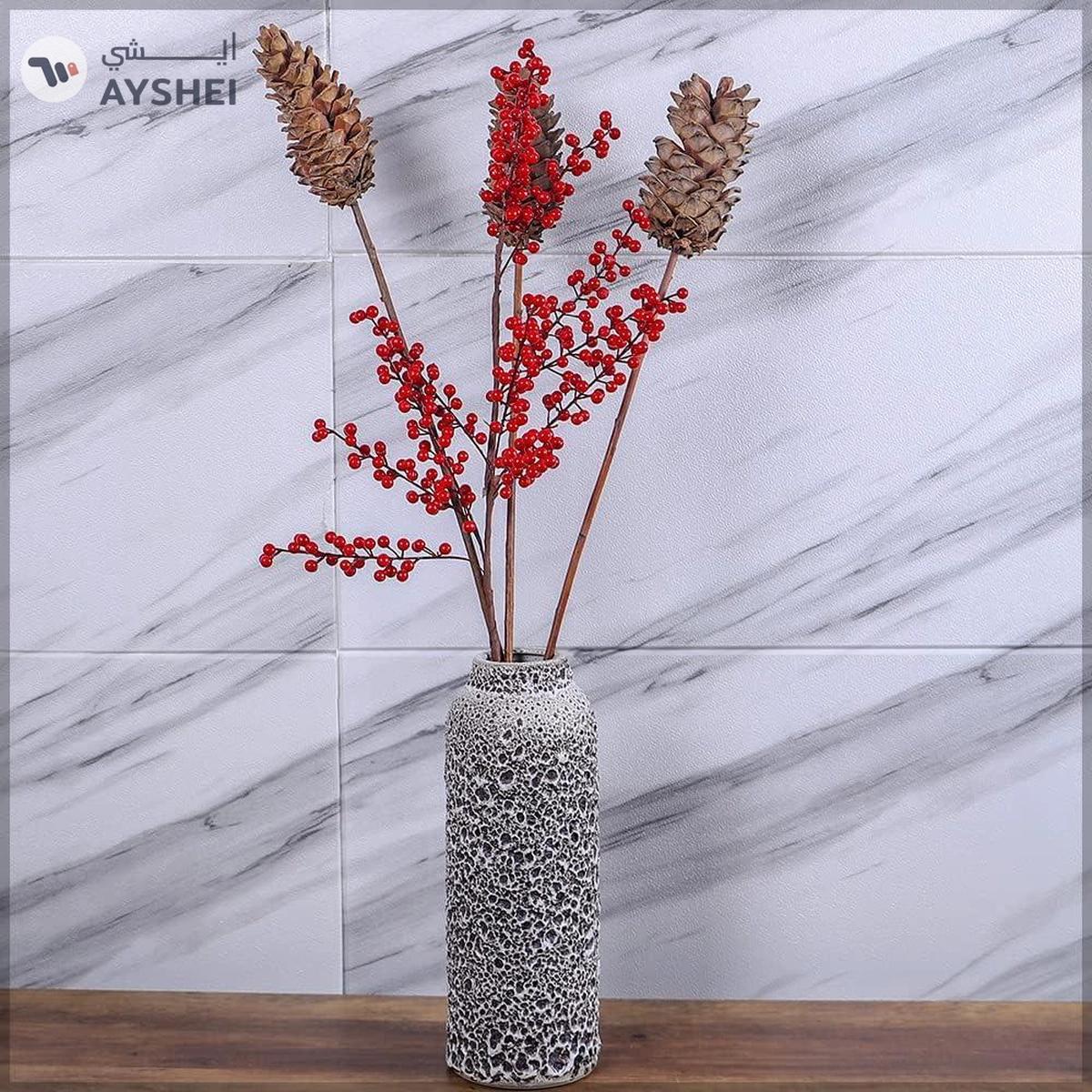 YATAI Pack of 3 Christmas Natural Pine Cones Stems Christmas Tree Ornament-0-0