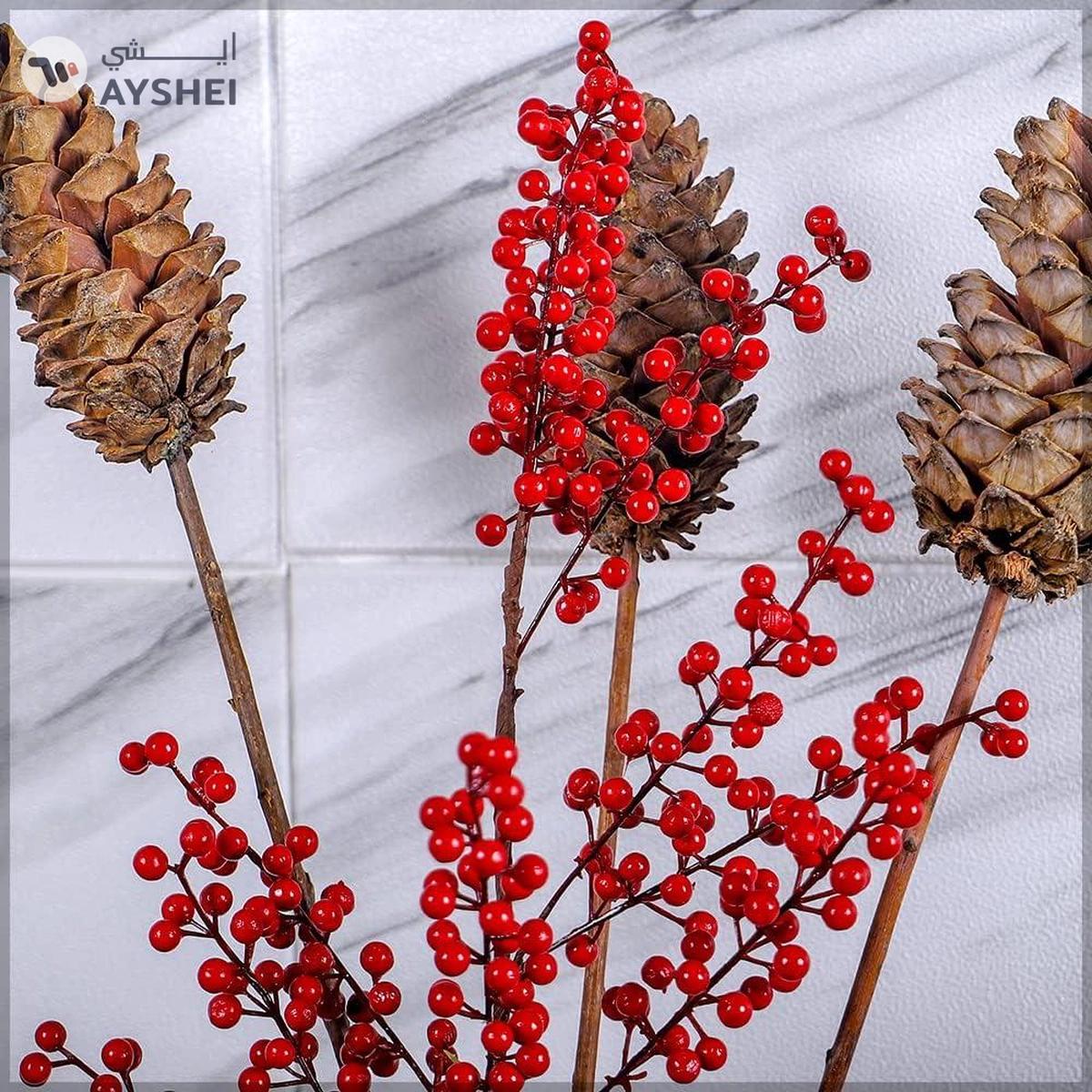 YATAI Pack of 3 Christmas Natural Pine Cones Stems Christmas Tree Ornament-1-portrait