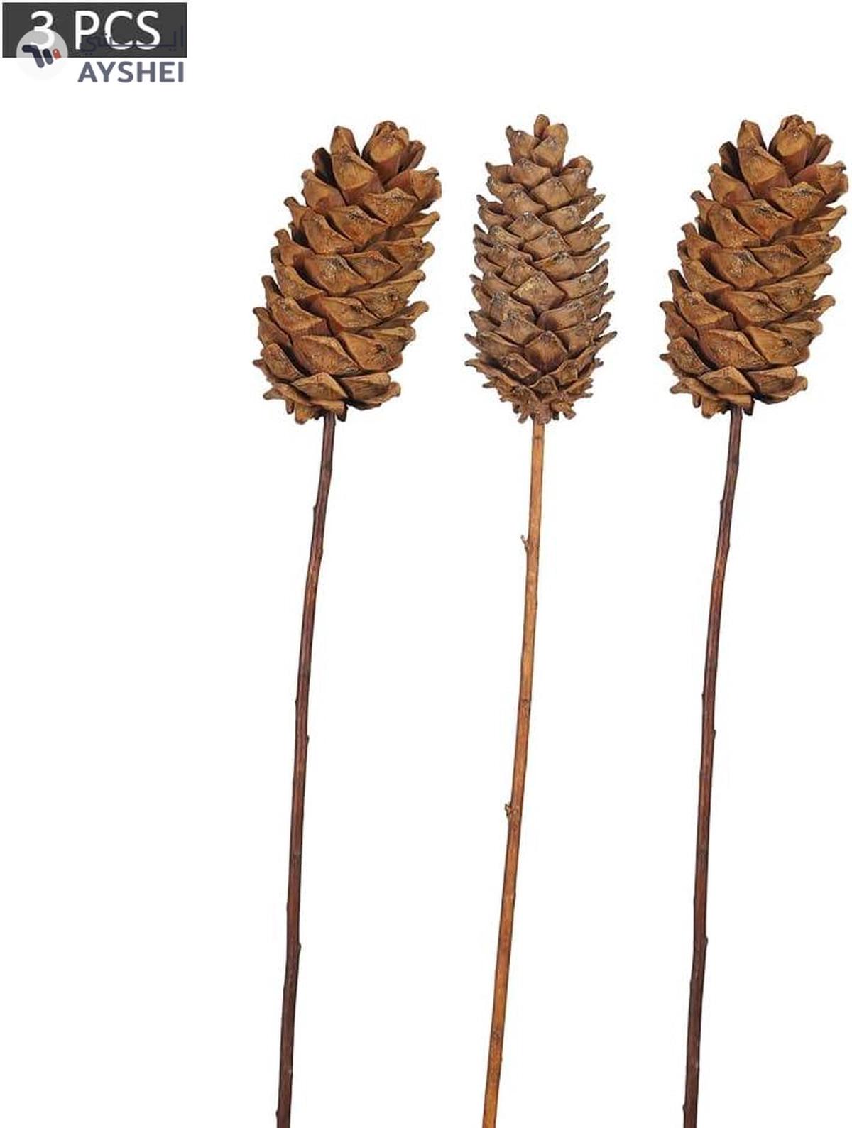 YATAI Pack of 3 Christmas Natural Pine Cones Stems Christmas Tree Ornament-4-4