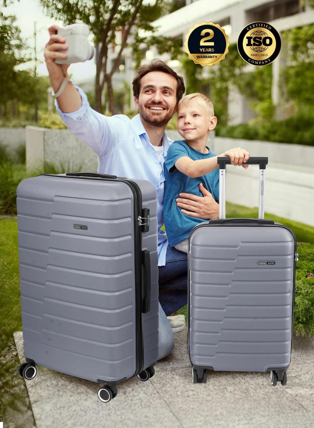 PARAJOHN Beta Cabin Size Lightweigh ABS Hardside Spinner Luggage Trolley -20 Inch Silver-1-portrait