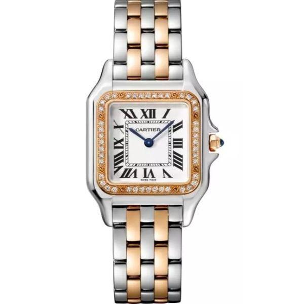 Cartier Panthere de Cartier Watch Rose Gold and Steel with diamond Medium