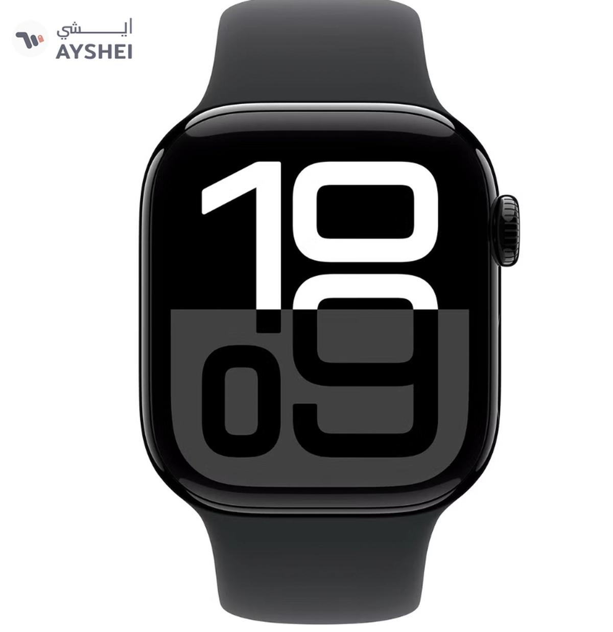 Apple Watch Series 10 GPS 46mm Jet Black Aluminium Case With Black Sport Band-1-portrait
