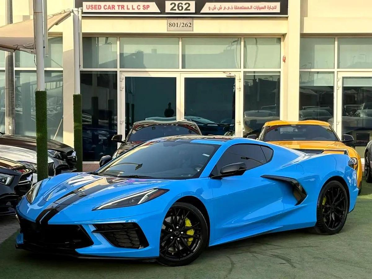 CHEVROLET CORVETTE C8 3LT GCC 2023 70th anniversary Special Order Full Service History (Under Warran-0-0