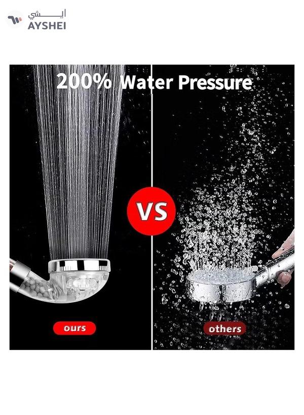 Eworld 3-Mode High Pressure Shower Head with Ionic Function and Handheld Filter