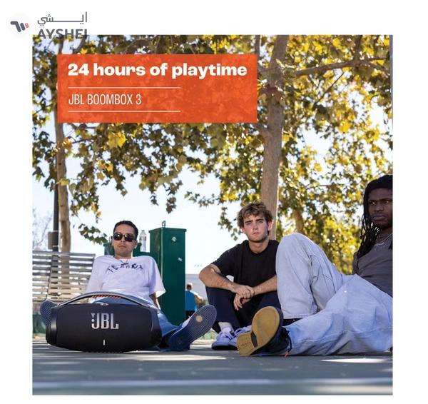 JBL Boombox 3 Portable Speaker With Massive Signature Pro Sound Black