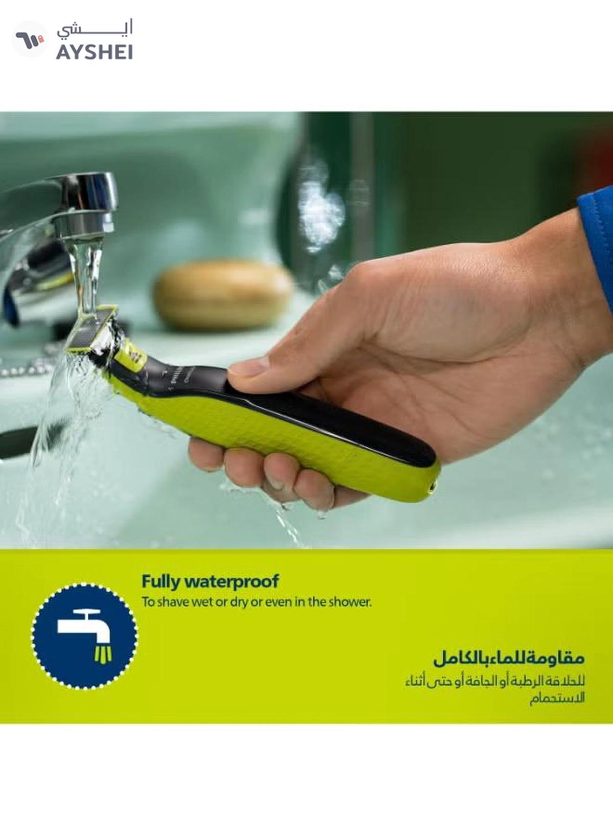 Philips One Blade Electric Shaver QP2724/10 Black & Lime-6-6