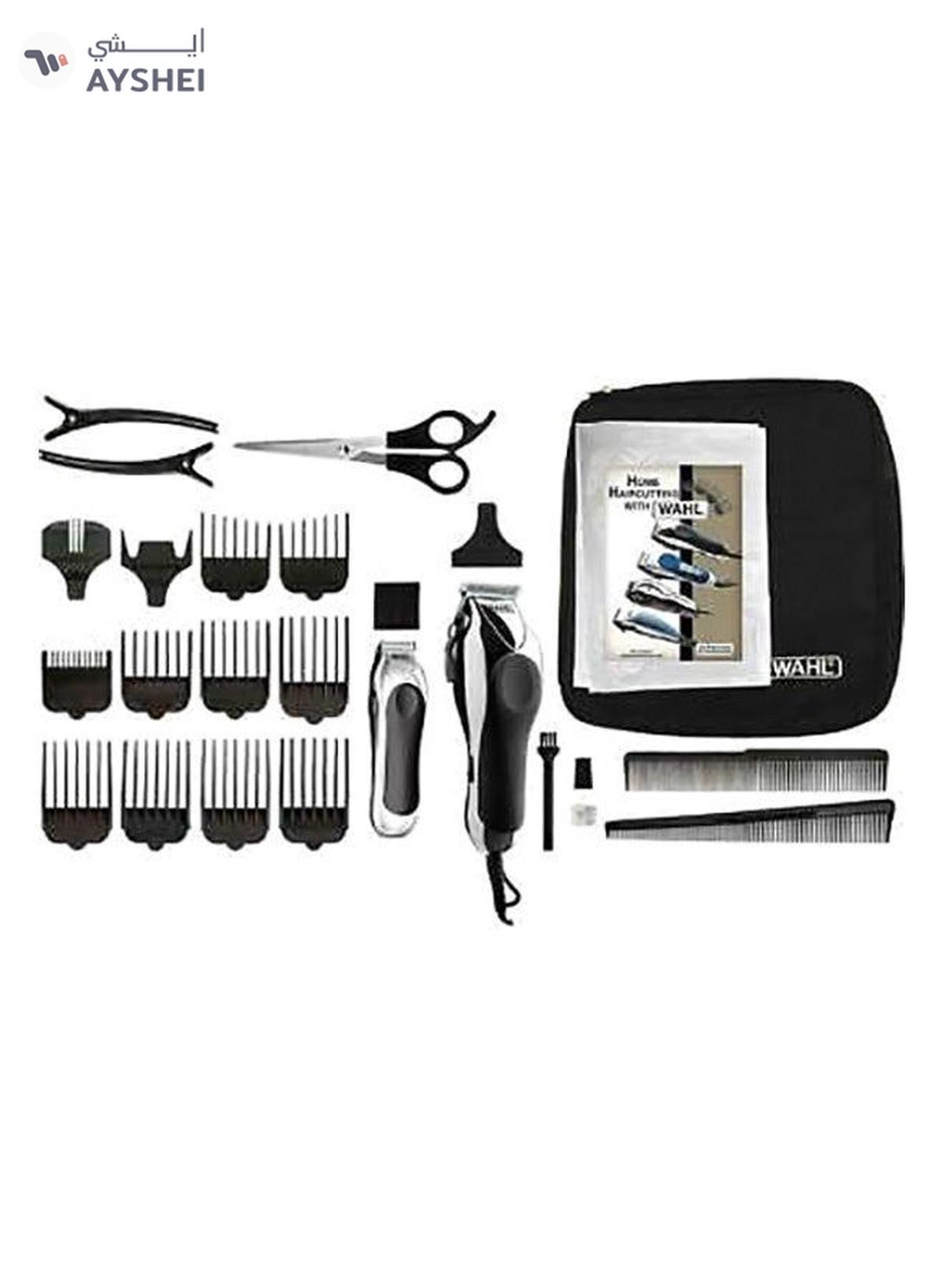 WAHL Deluxe Chrome Pro Hair Beard Clipping And Trimming Black/Silver-3-3