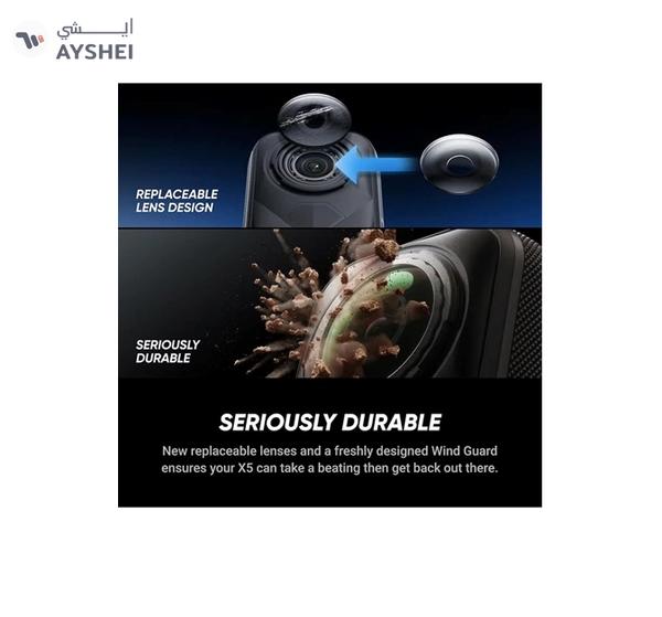 Insta360 X5 - Waterproof 8K 360° Action Camera, Leading Low Light, Invisible Selfie Stick Effect