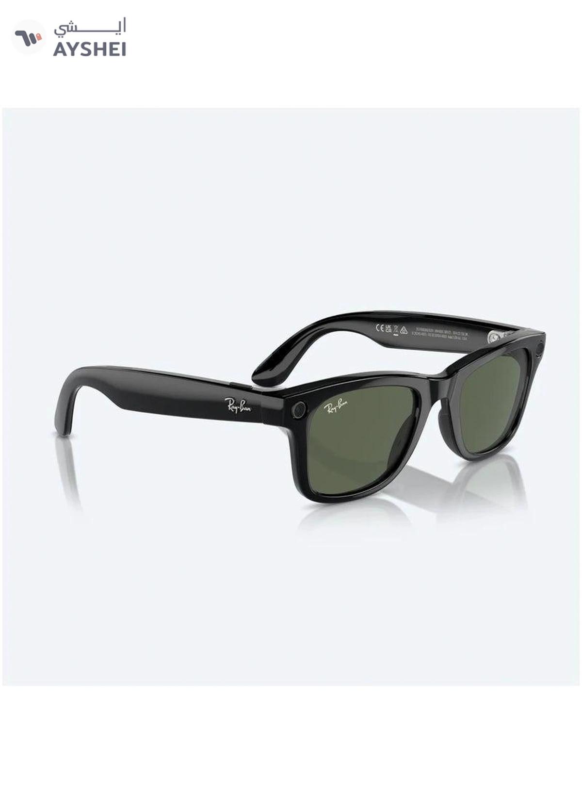Ray Ban Wayfarer RW4006 Shiny Black Frames With G15 Green Classic Lenses Direct To Social Camera -4-4