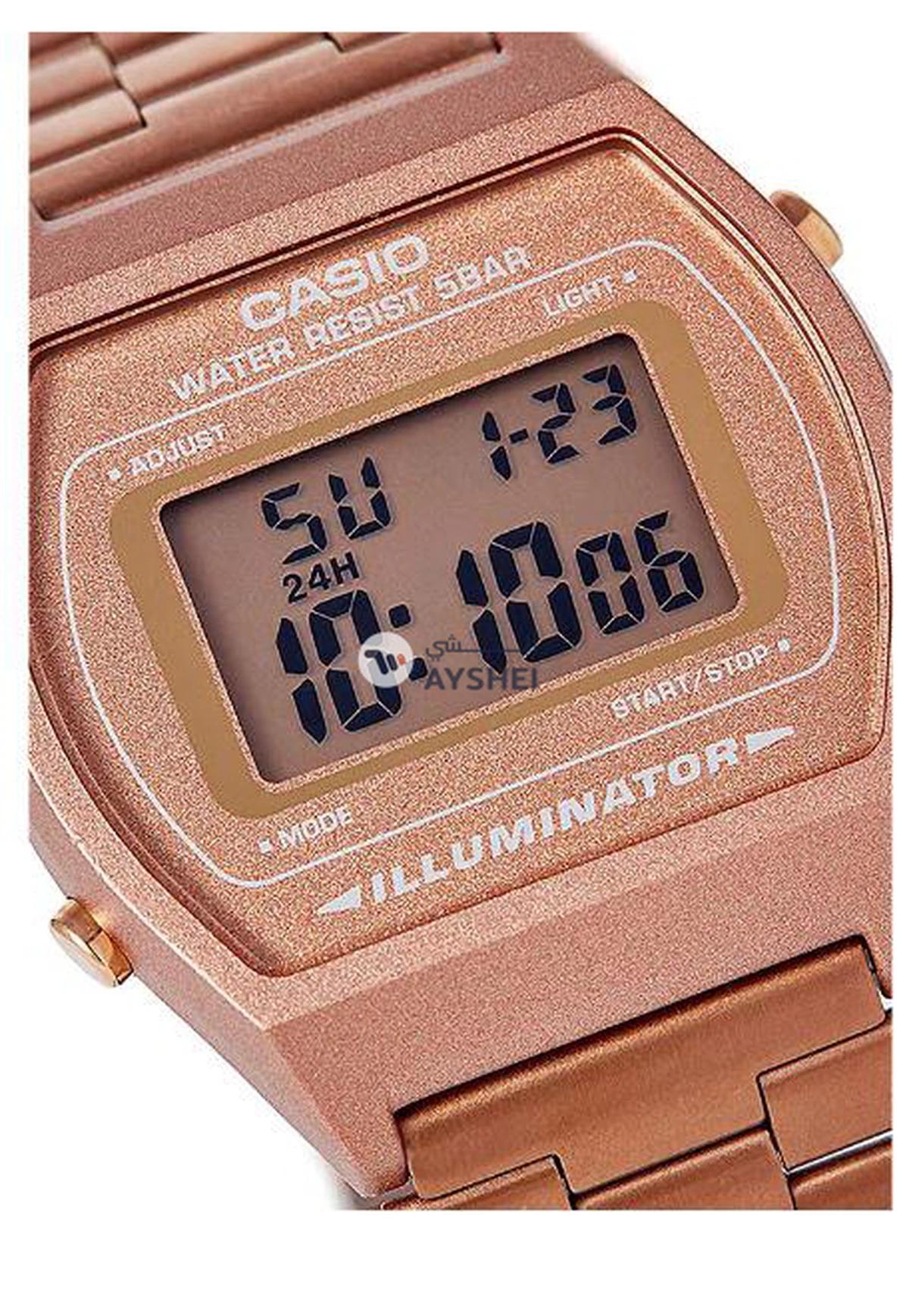 CASIO Women's Water Resistant Stainless Steel Digital Watch B640WC-5ADF - 35 mm - Rose Gold-1-1