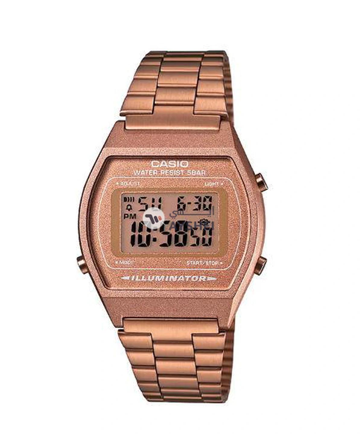 CASIO Women's Water Resistant Stainless Steel Digital Watch B640WC-5ADF - 35 mm - Rose Gold-0-0