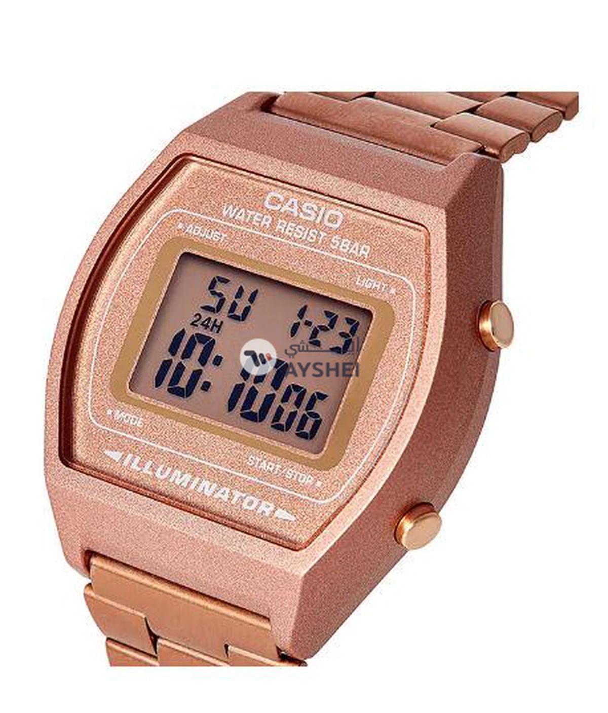 CASIO Women's Water Resistant Stainless Steel Digital Watch B640WC-5ADF - 35 mm - Rose Gold-5-5