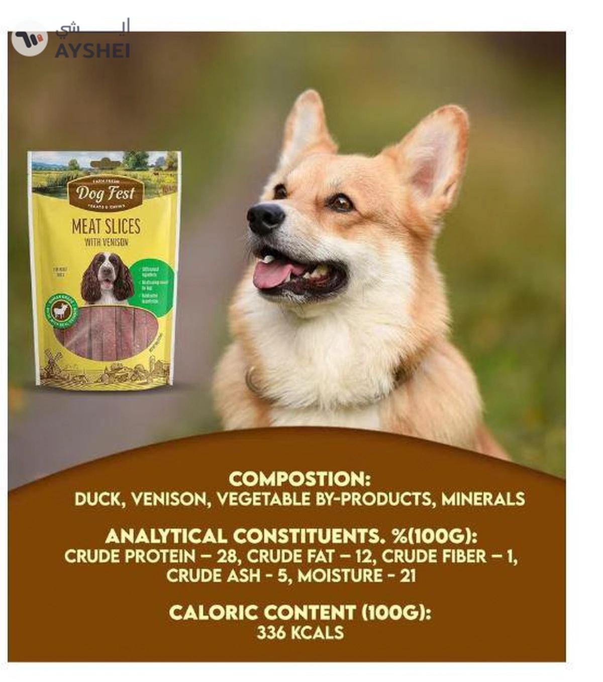 Dog Fest Slices With Venison For Adult Dogs 90g-4-4