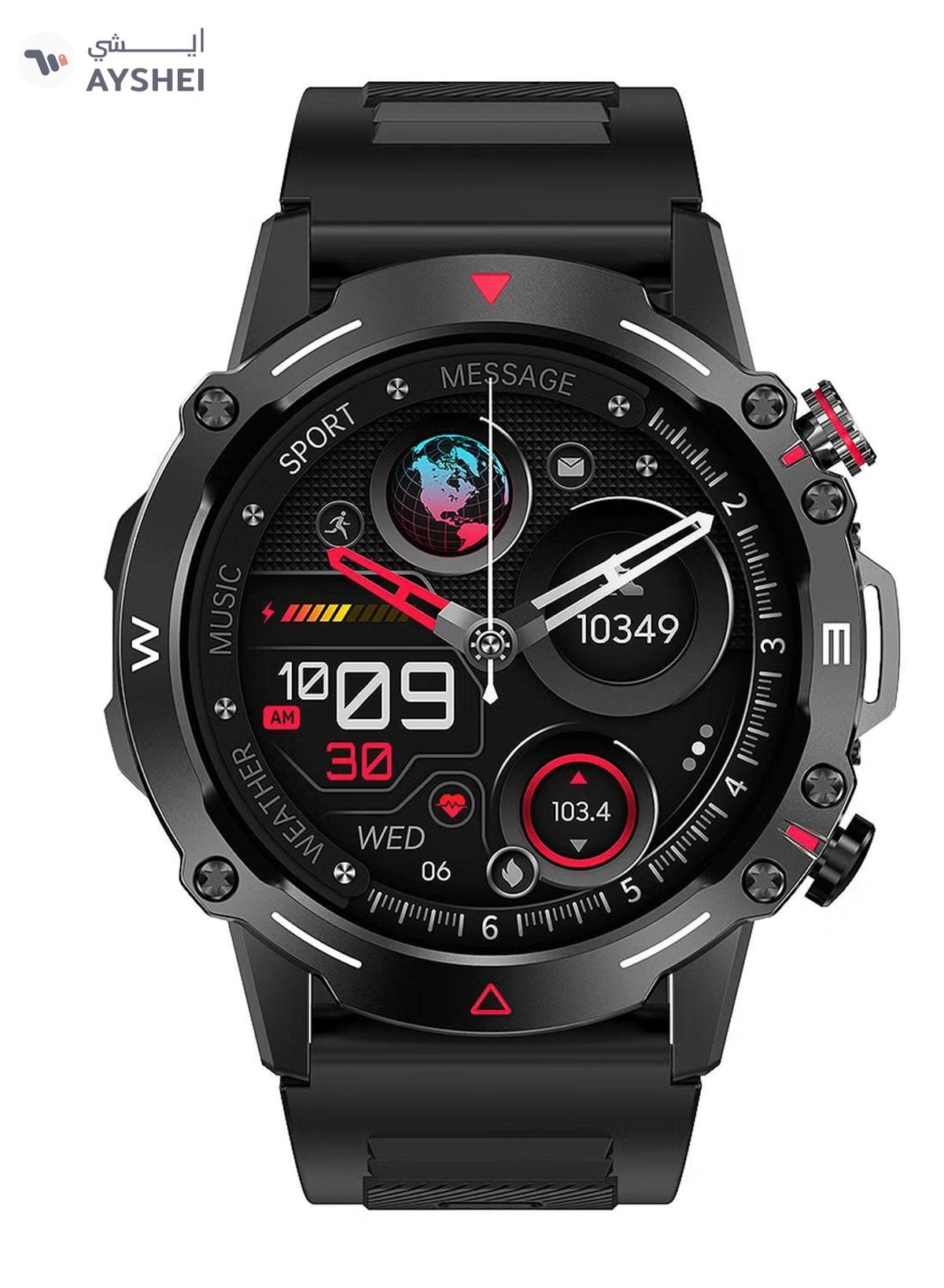 ARMFIT Hulk Smartwatch For Men, AMOLED Always On Display Bluetooth Calling Waterproof Fitness Watches Compatible With Android iOS Black-1-portrait