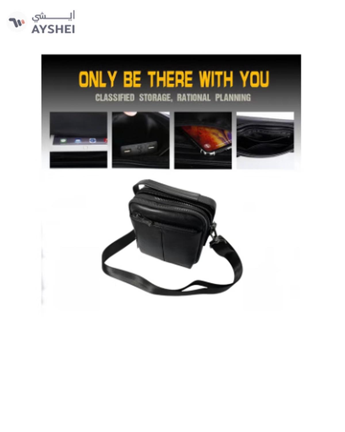 Classic Milano Men's Shoulder Bag Leather Crossbody Bag for Men Side Bag Sling Bag Small-3-3