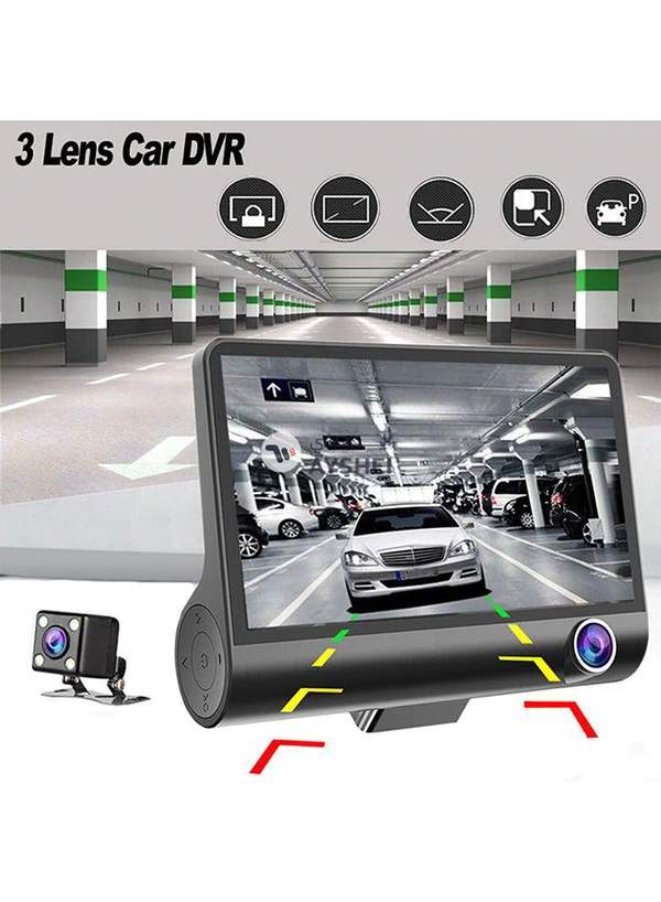 Generic 3-Way Lens 4-Inch Car DVR Camera