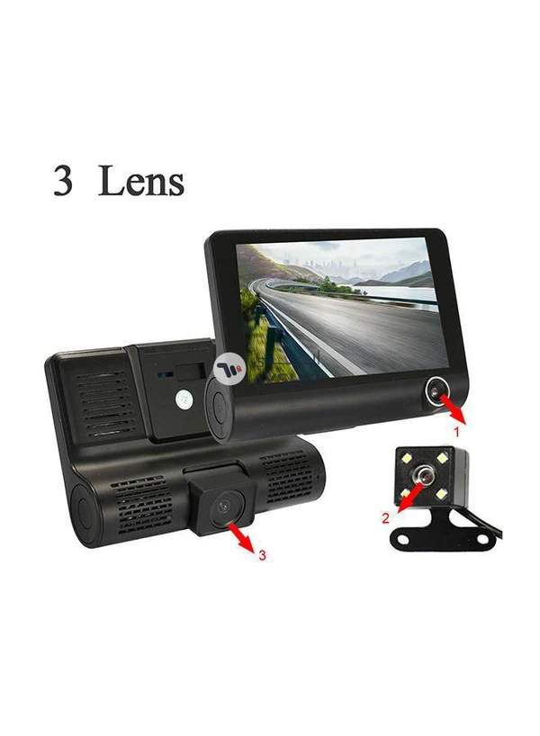 Generic 3-Way Lens 4-Inch Car DVR Camera