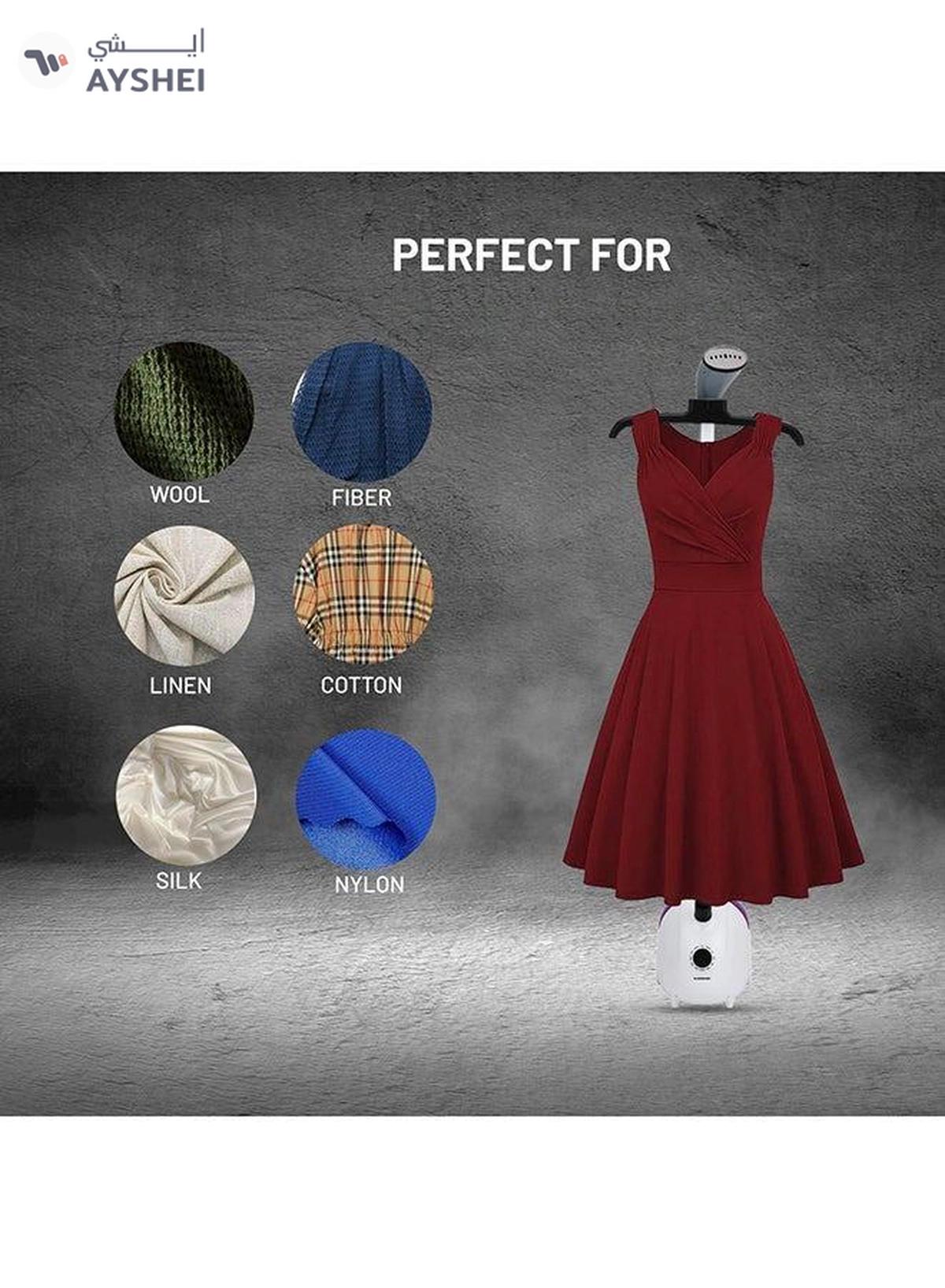 Olsenmark Garment Steamer with Water Tank, Fast Heating, Aluminum Pole, Ergonomic Grip-1-portrait