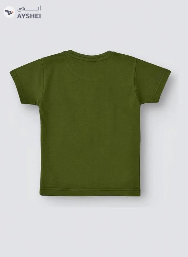 Babyqlo Eid Mubarak Printed T-Shirt Green