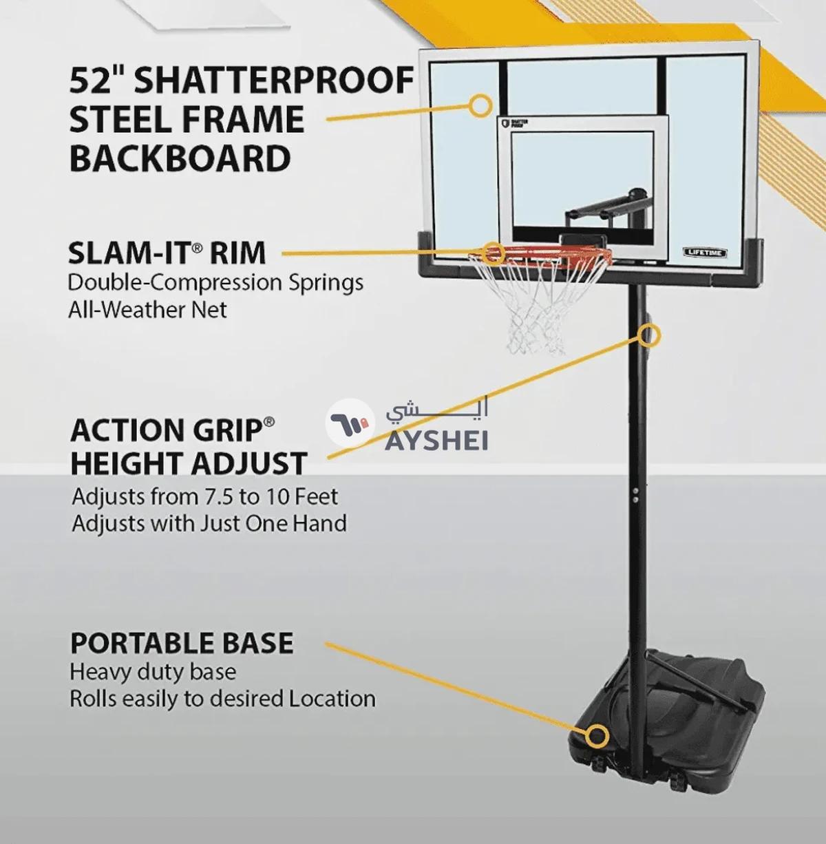 Basketball hoop lifetime 52 Shatter Proof Backboard 90176-2-2