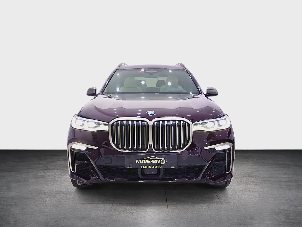 BMW X7 M SPORT 50i - 7 SEATER - MERIN IVORY WHITE AND FINEWOOD TRIM FINELINE IN INTERIOR-1-1