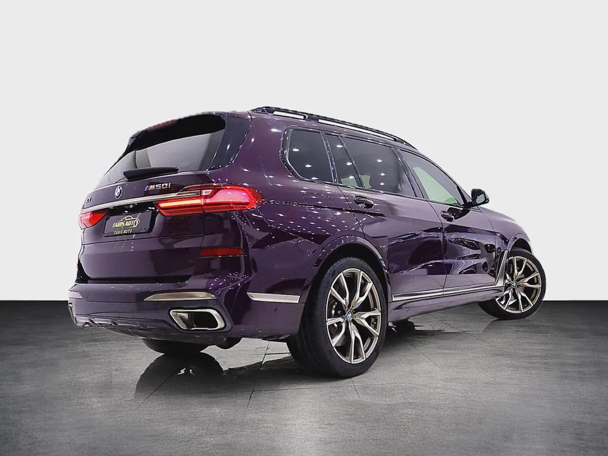 BMW X7 M SPORT 50i - 7 SEATER - MERIN IVORY WHITE AND FINEWOOD TRIM FINELINE IN INTERIOR-3-3