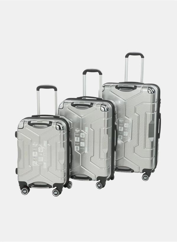 British Tourister British Tourister 3-Piece ABS Hard Shell Luggage Set (20/24/28 Inch) with Expandable Layer – Lightweight Suitcases with Spinner Wheels, Aluminium Trolley – Travel Trolley Bag Set