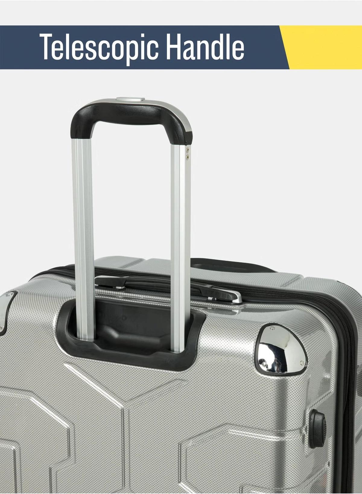 British Tourister British Tourister 3-Piece ABS Hard Shell Luggage Set (20/24/28 Inch) with Expandable Layer – Lightweight Suitcases with Spinner Wheels, Aluminium Trolley – Travel Trolley Bag Set-2-2