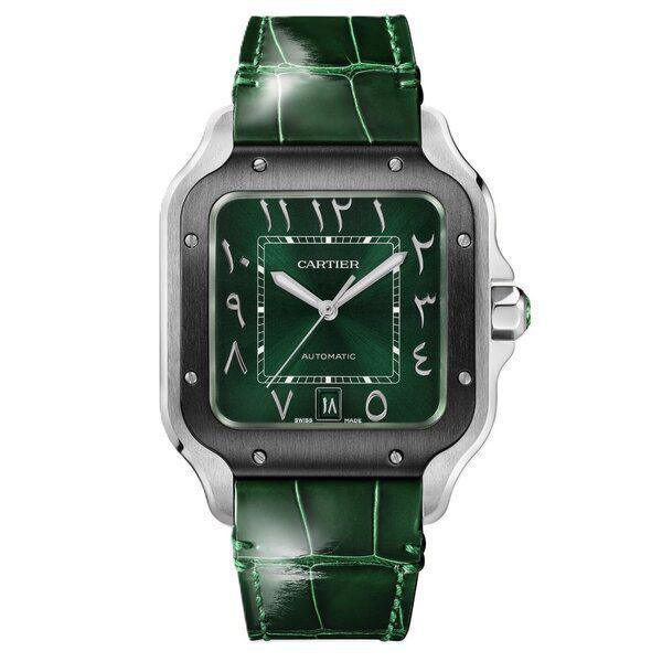 Cartier Santos Green Dial Watch