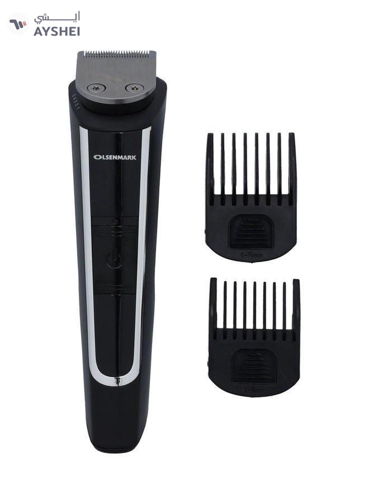 Olsenmark Rechargeable Hair And Beard Trimmer Black/Silver 0.279kg-0-0