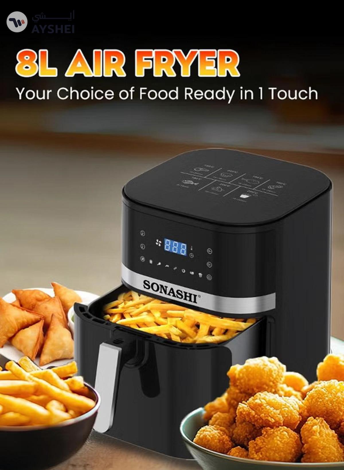 SONASHI 8L Digital Air Fryer With Temperature Control-6-6