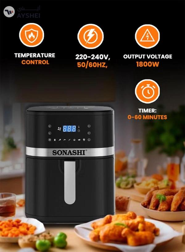 SONASHI 8L Digital Air Fryer With Temperature Control