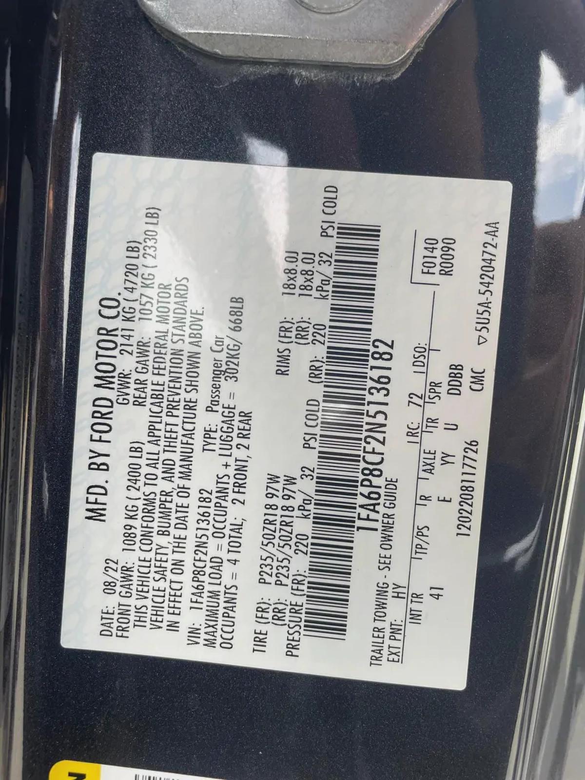 Ford Mustang Gt 2022 V8 5.0L-10-10