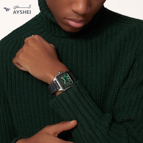 Cartier Santos Green Dial Watch