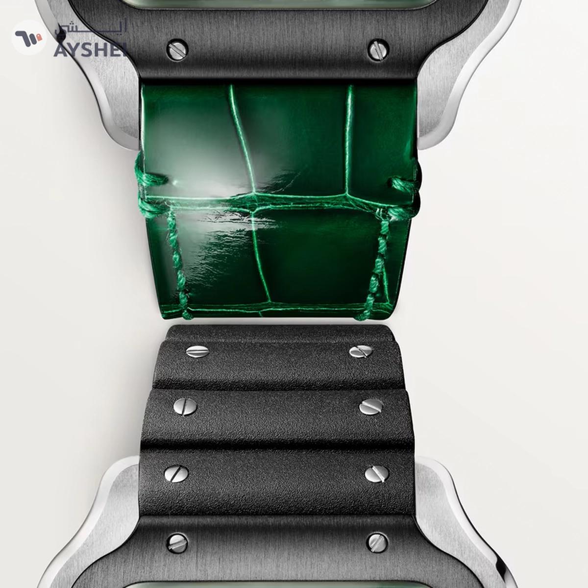 Cartier Santos Green Dial Watch-1-portrait