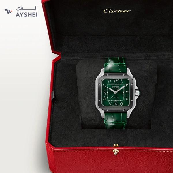 Cartier Santos Green Dial Watch